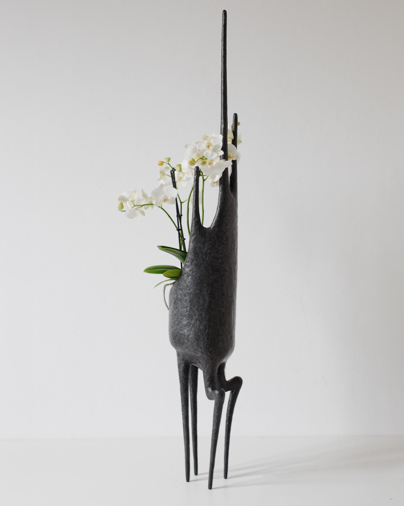 Skulpturaler Totem-Leuchter ECCLESIO, Organisches bionisches Design, Recyclingpapier im Angebot 6