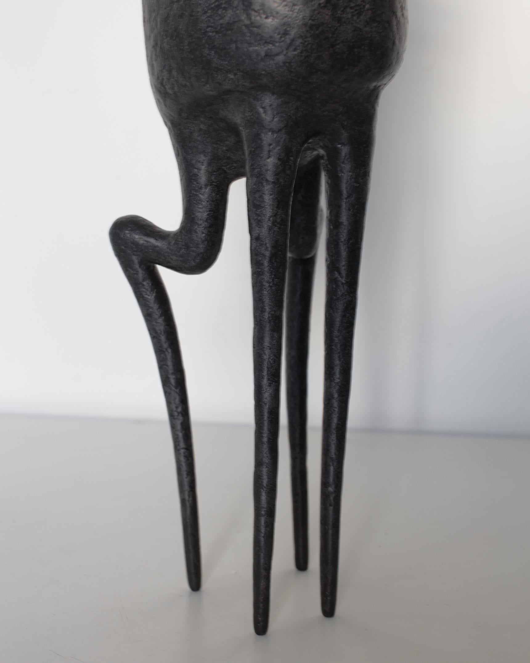 Skulpturaler Totem-Leuchter ECCLESIO, Organisches bionisches Design, Recyclingpapier im Angebot 1