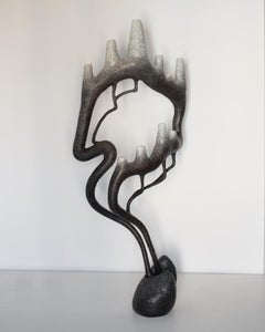 Totemic Sculptural Candelabra SVECHA, Organic Bionic Gothi Design Recycled Paper