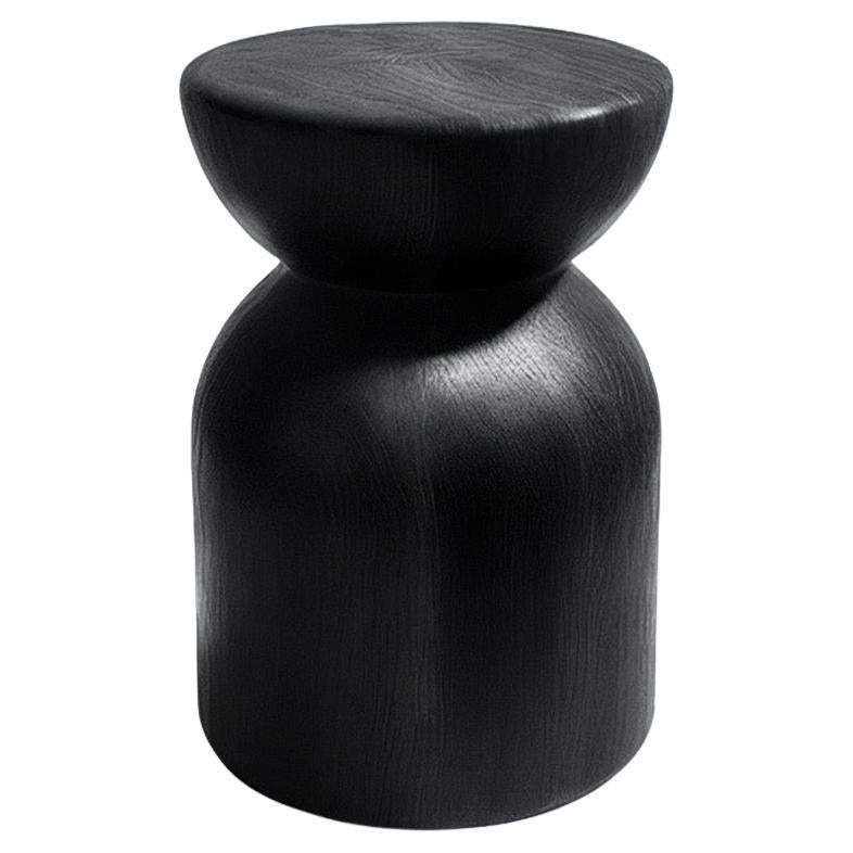 Totemic Solid Dark Beech Wood Stool Colisión