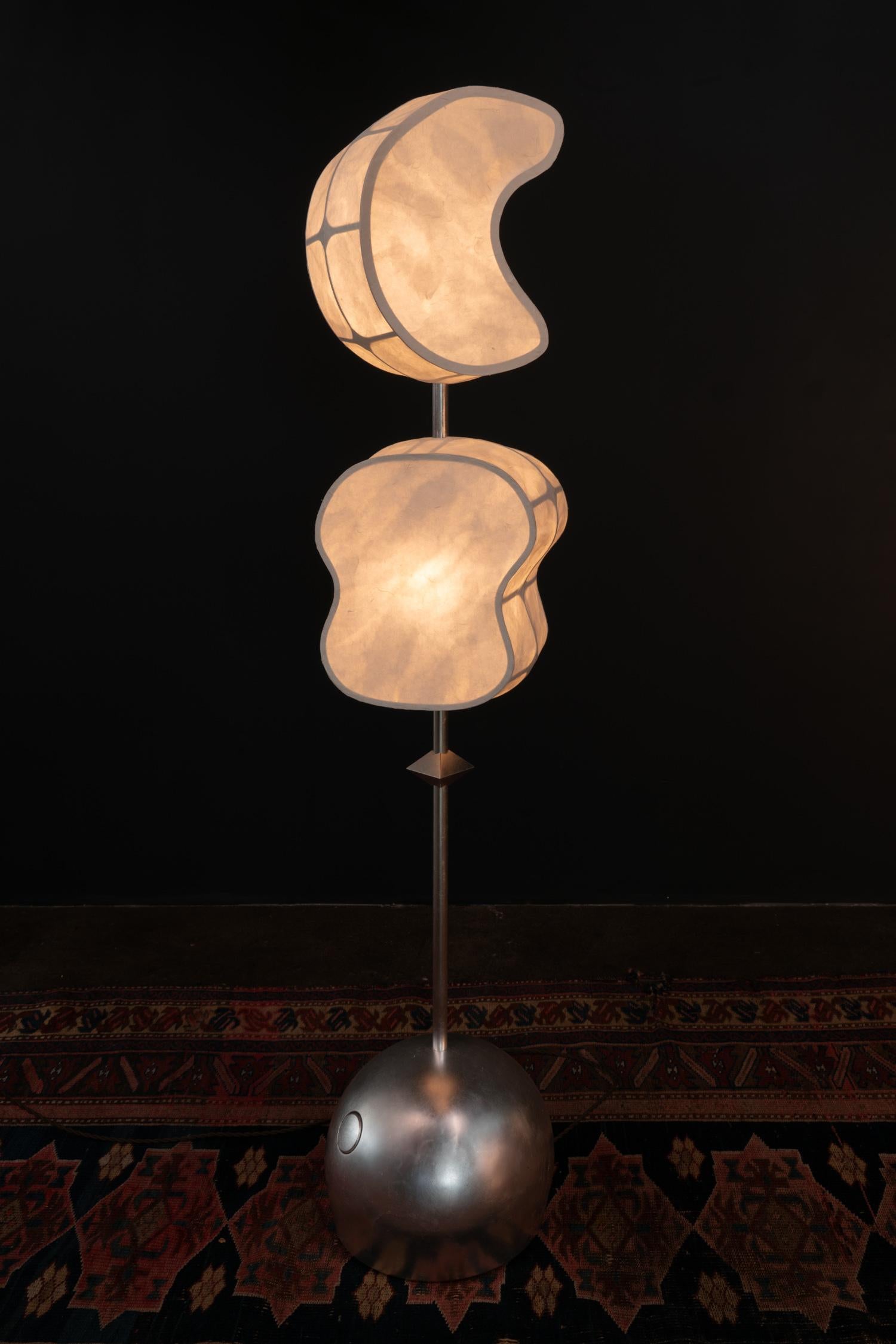 Hand-Crafted Totemic Standing Lamp 2(1) by Andrea Claire Studio (1 in stock currently) For Sale