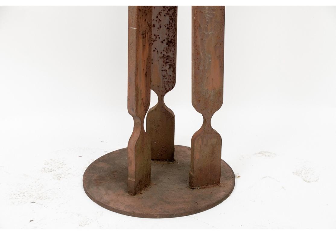 Totemic Textured Steel Sculpture 1