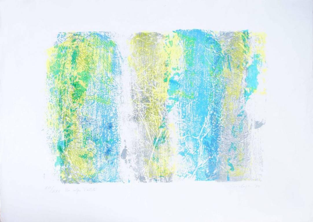 Toti Scialoja Abstract Print – Ein Shot im Sommer im Sommer