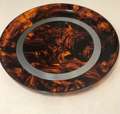 Centre de table en acrylique coquillage Totoiseshell, style Christian dior, Italie 1970