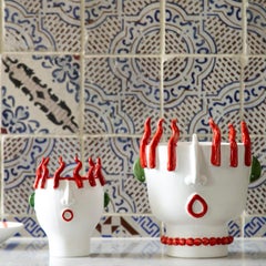 Totuccio Street Vendor of Peppers Head Vase