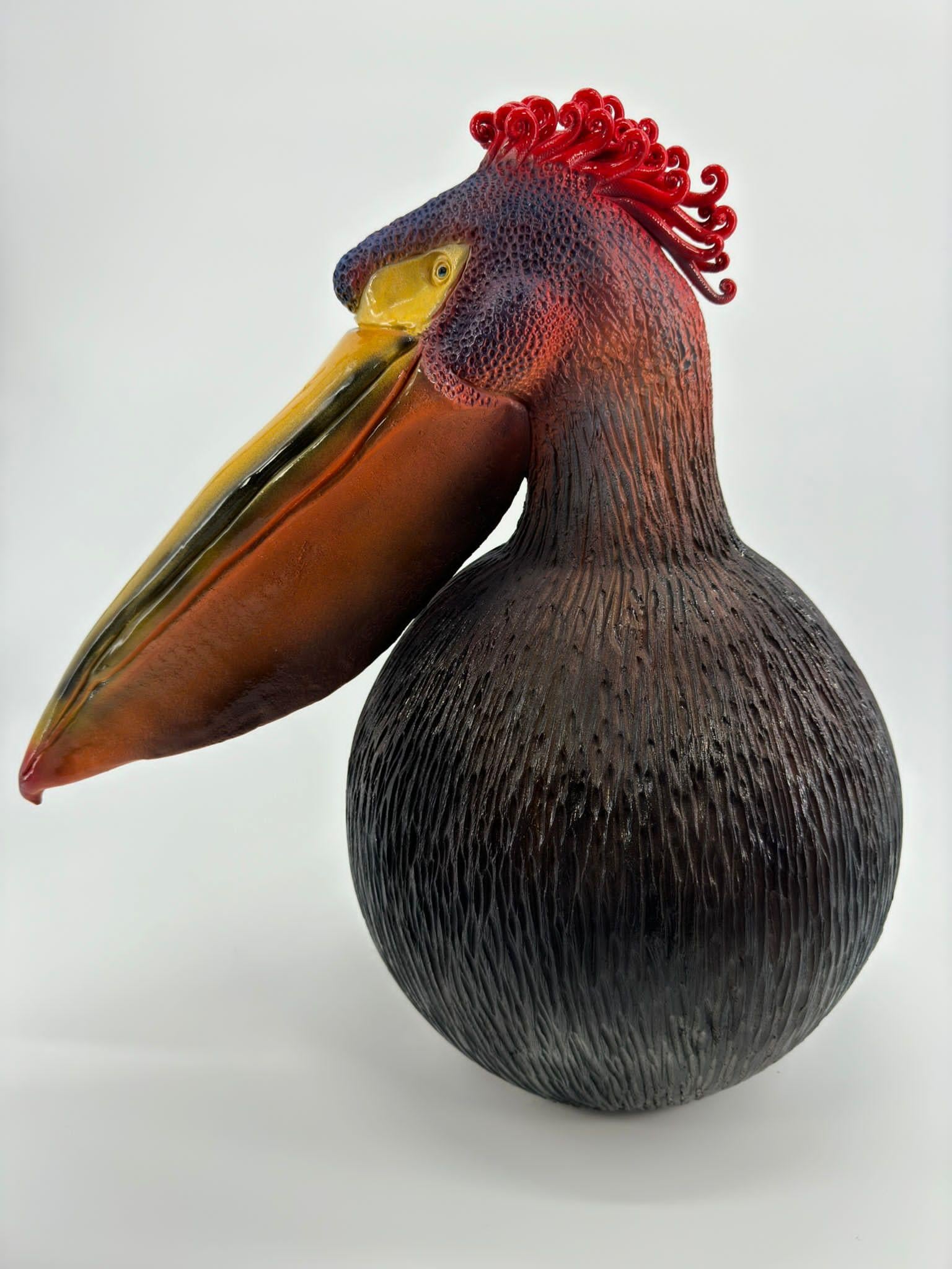 Hand-Crafted Toucan Ceramic Centerpiece, Completely Handmade Without Mold, NEW 2023 For Sale
