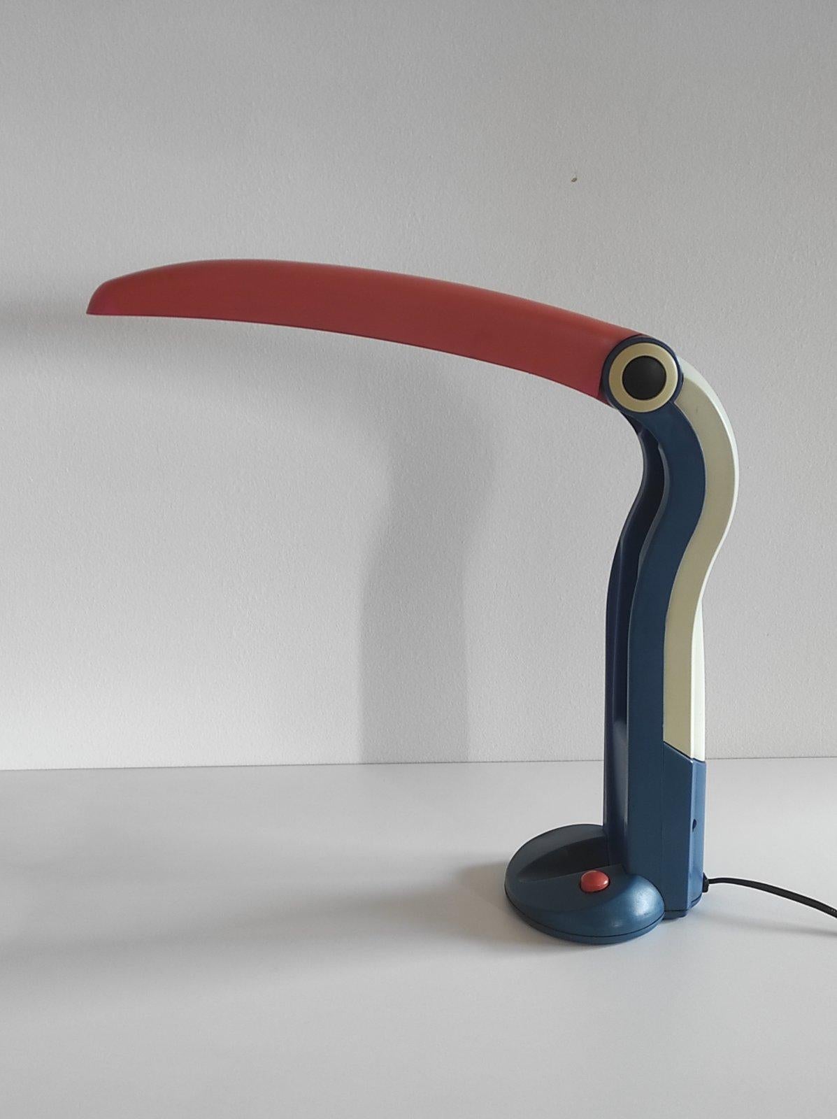 East Asian Toucan Table Lamp By H.T.Huang 1980s For Sale