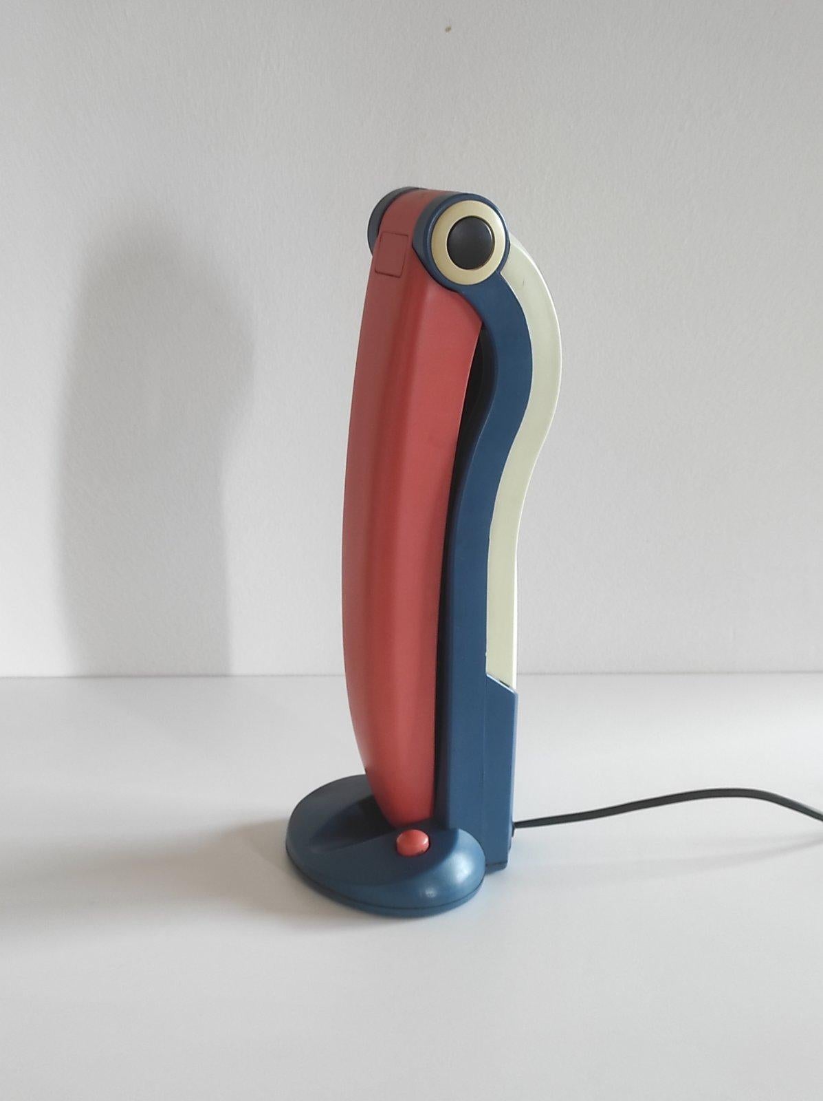 Plastic Toucan Table Lamp By H.T.Huang 1980s For Sale