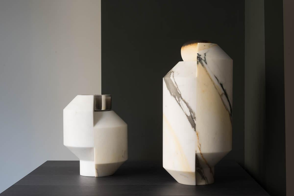 Marble Toucana Small Paonazzo Candleholder by oOumm