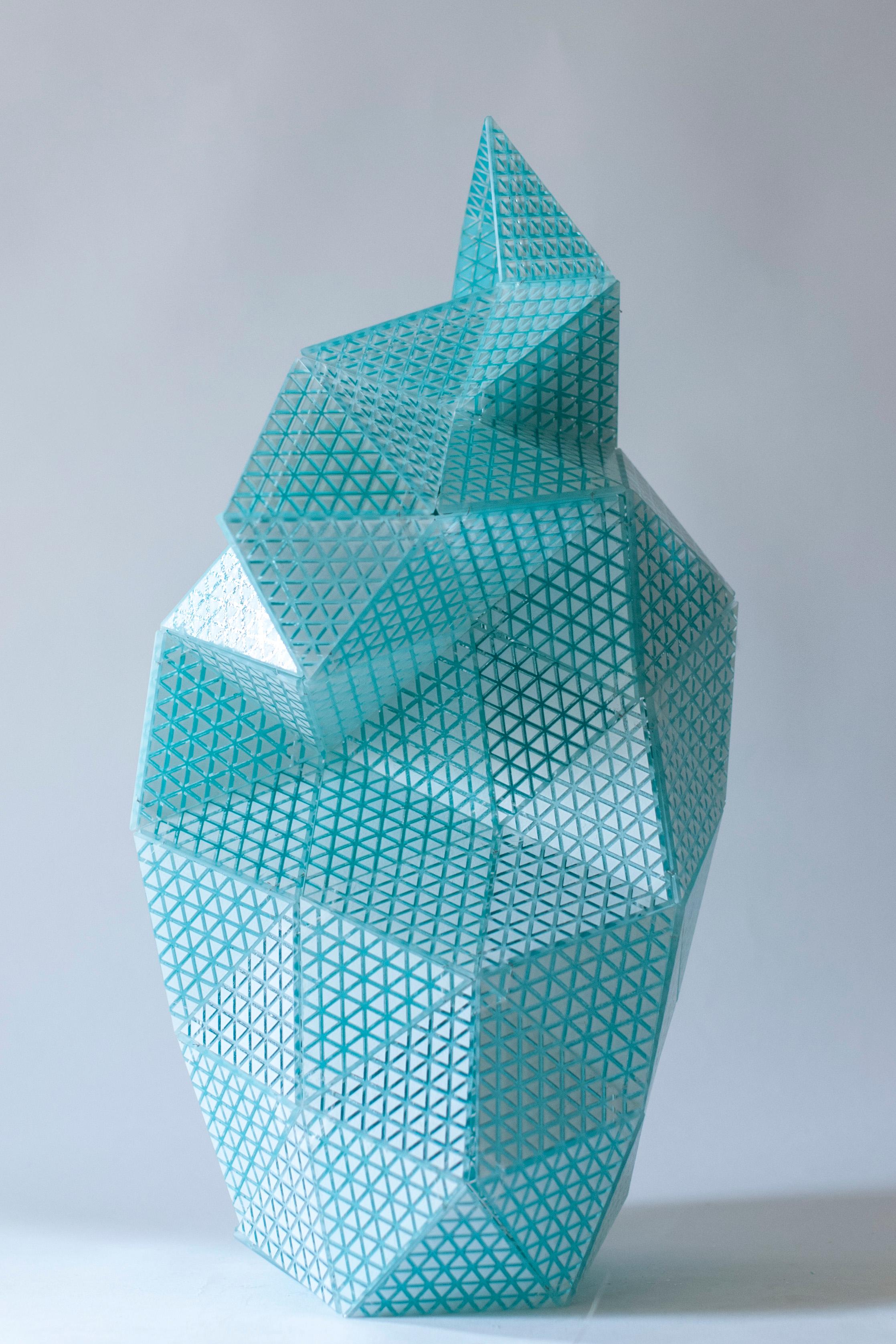 XXIe siècle et contemporain Vase Touch-me 1,0 en verre de Murano fait à la main par Matteo Silverio en vente
