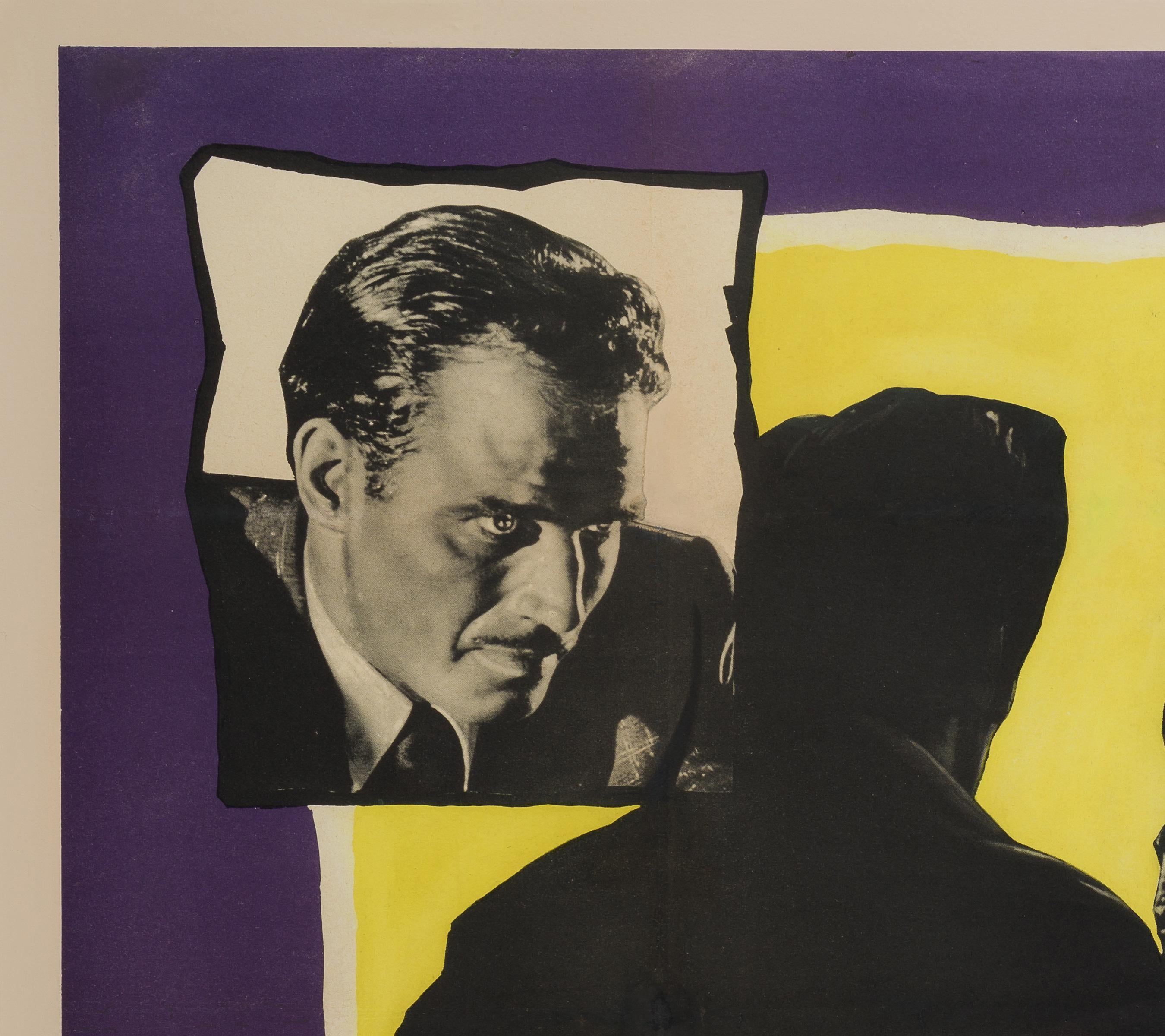 Fabelhaftes britisches Quad aus dem ersten Jahr der Veröffentlichung von Orson Welles' Film Touch of Evil. Ein ganz besonderes, unglaublich seltenes Vintage-Filmplakat, das einzige, das wir je gesehen haben.

Tatsächliche Größe 30 x 40 Zoll (31 x