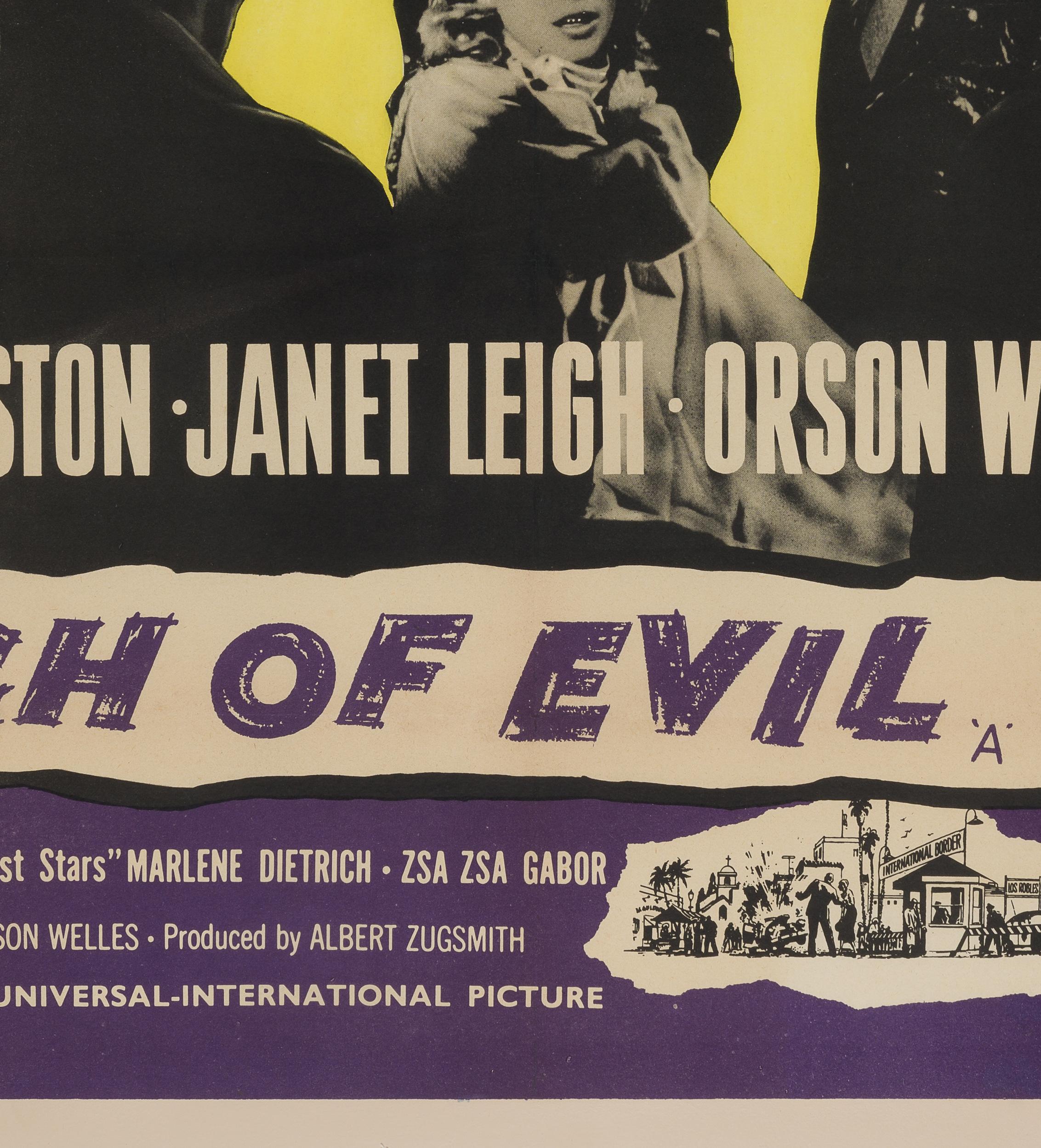 „Touch of Evil“, britisches Filmplakat, 1958 (Leinen) im Angebot