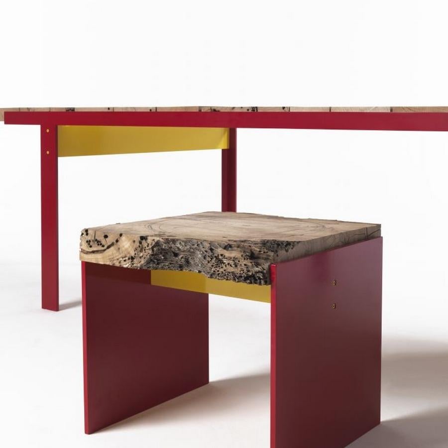 Contemporary Briccola Cedar Touch Table, Designed by Carlo Colombo, Made in Italy For Sale