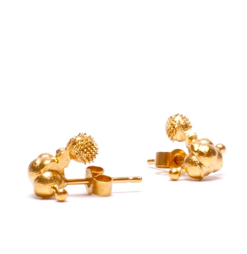 Touching The Invisible 18-Karat Yellow Gold Single pattern Fine Earring In New Condition In CLYDEBANK, GB