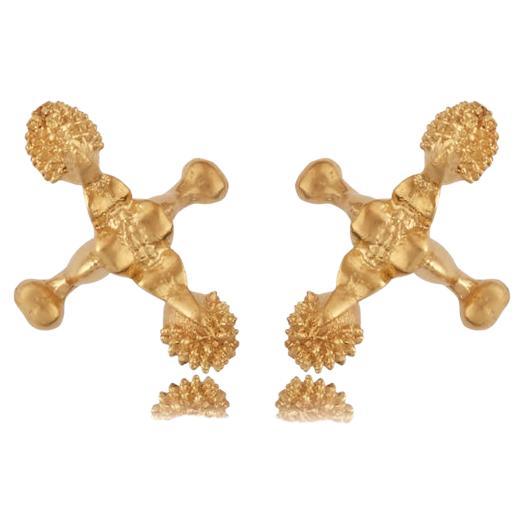  14-Karat Yellow Gold Star pattern Fine Earring