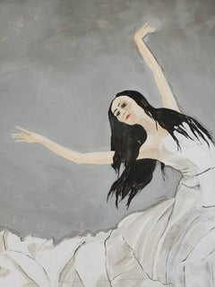 "Touching the Void" Figurative Mixed-Media on Canvas by Louis Shields, 2018