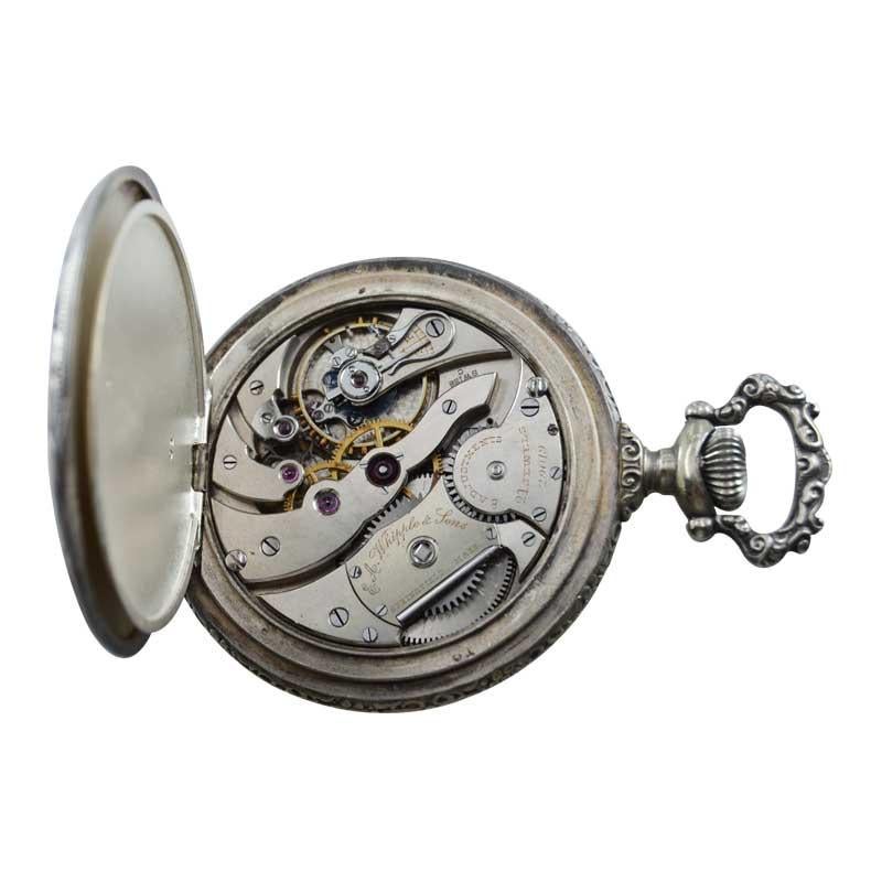 Touchon & Co. Art Nouveau Open Faced Pocket Watch, circa 1900s For Sale 3