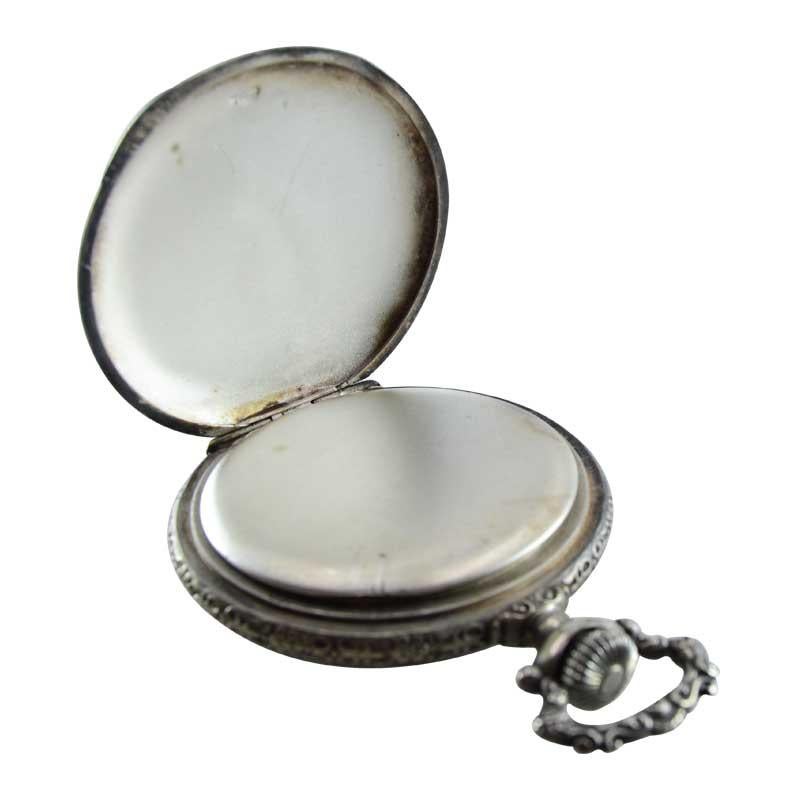 Touchon & Co. Art Nouveau Open Faced Pocket Watch, circa 1900s For Sale 4