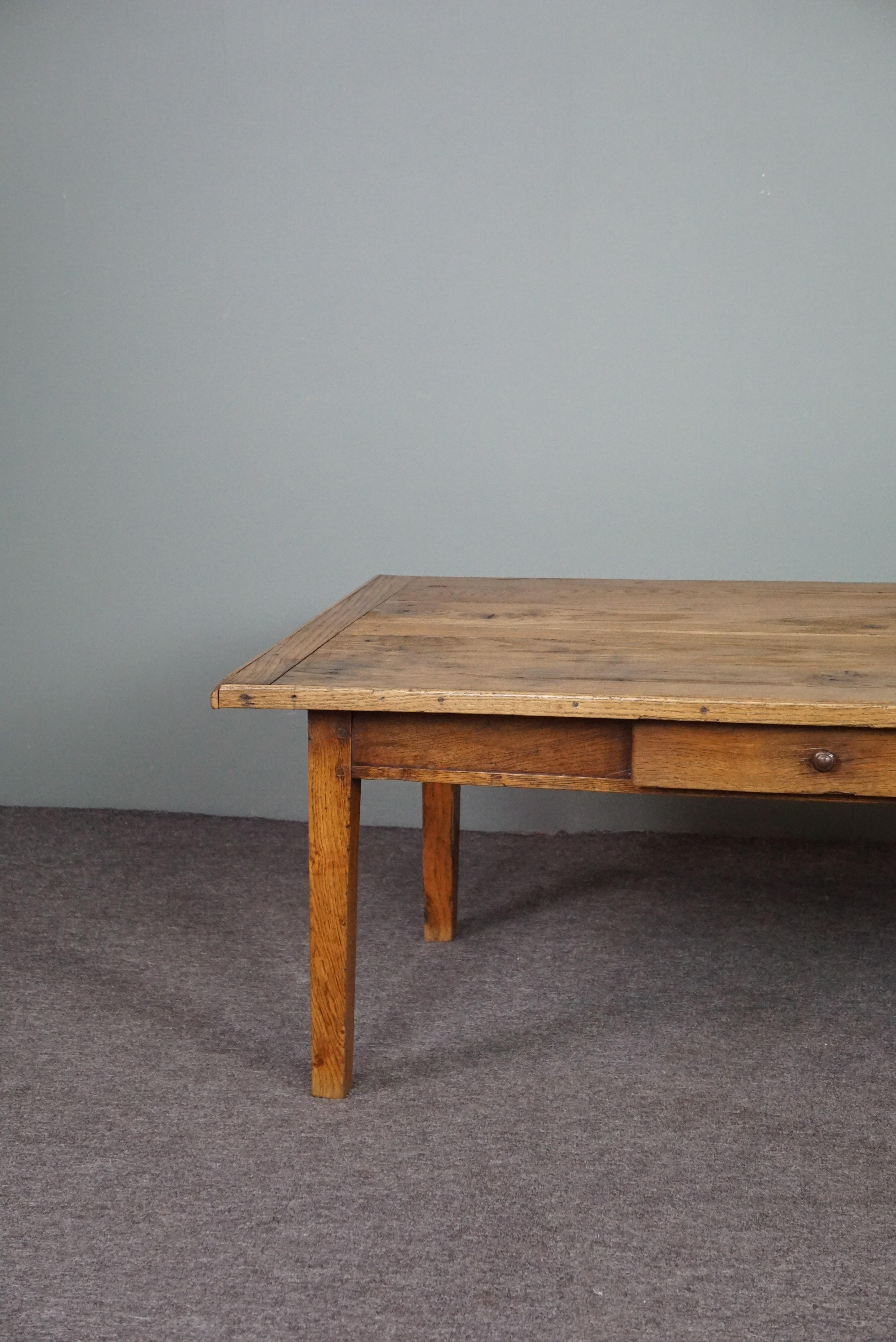 20th Century Tough French antique coffee table For Sale