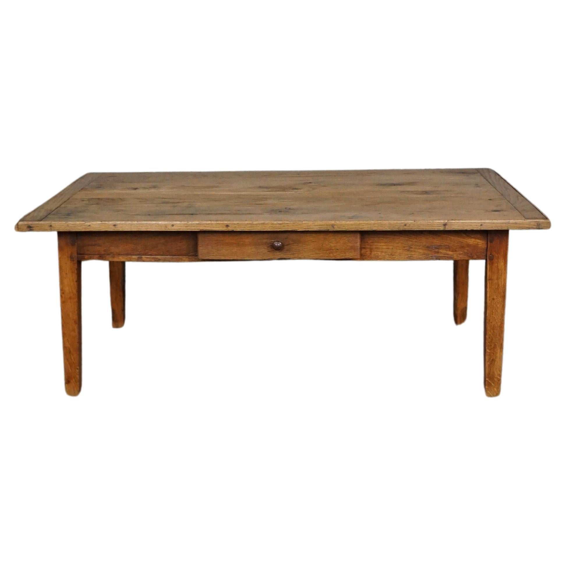 Tough French antique coffee table For Sale