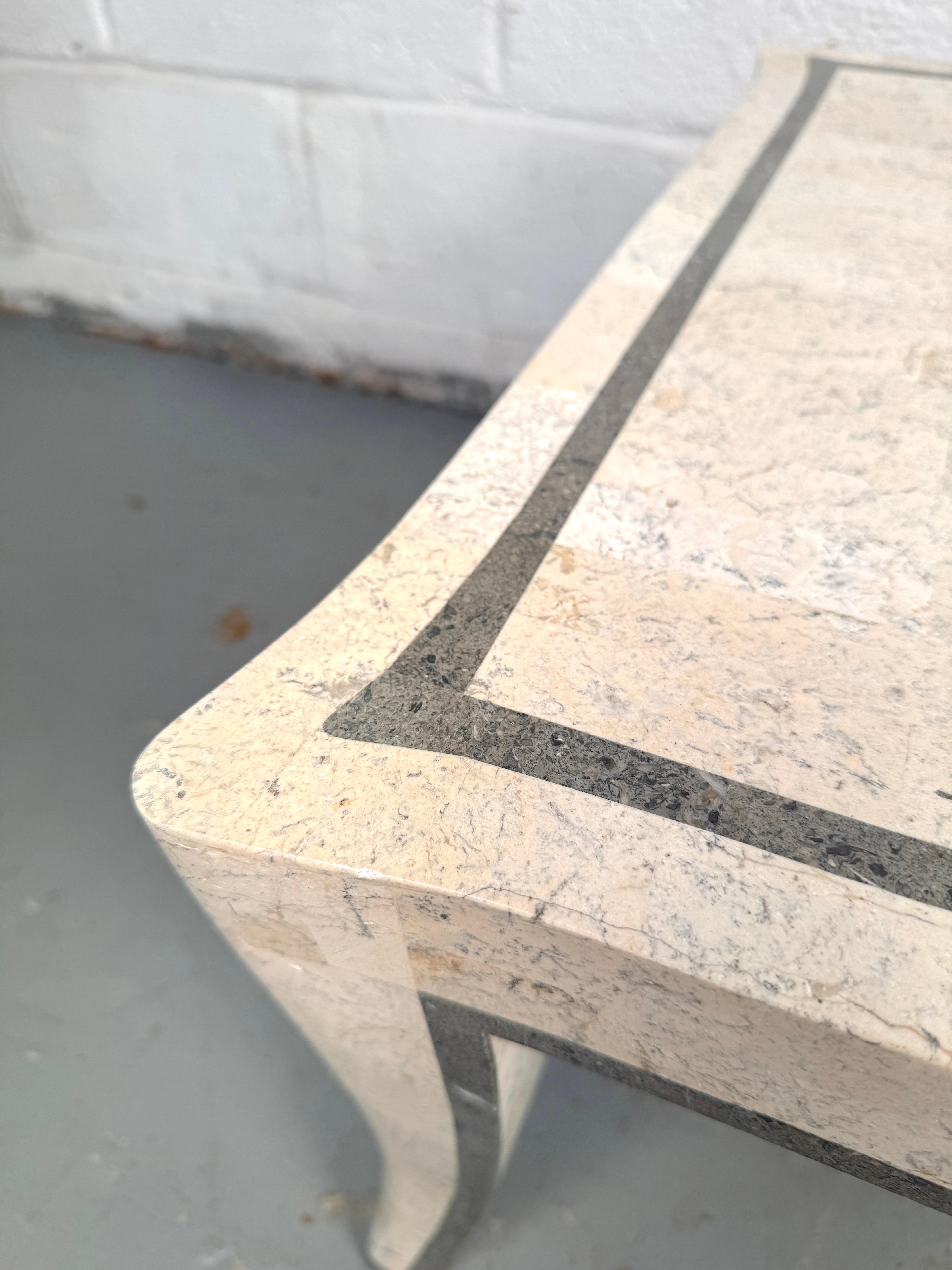Elegant Sculptural Mid-Century Tessellated Stone Coffee Table For Sale 5