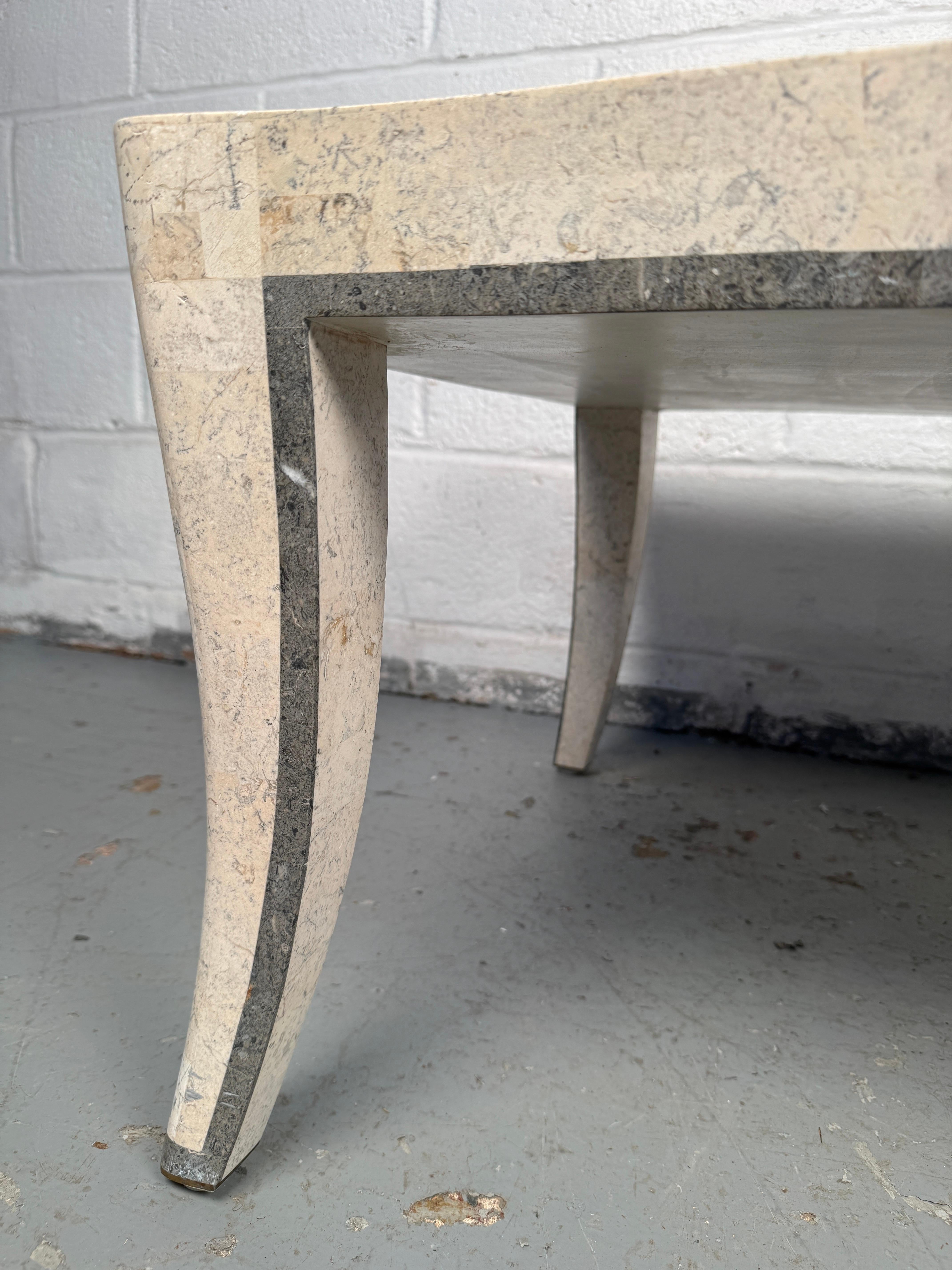 Elegant Sculptural Mid-Century Tessellated Stone Coffee Table For Sale 6