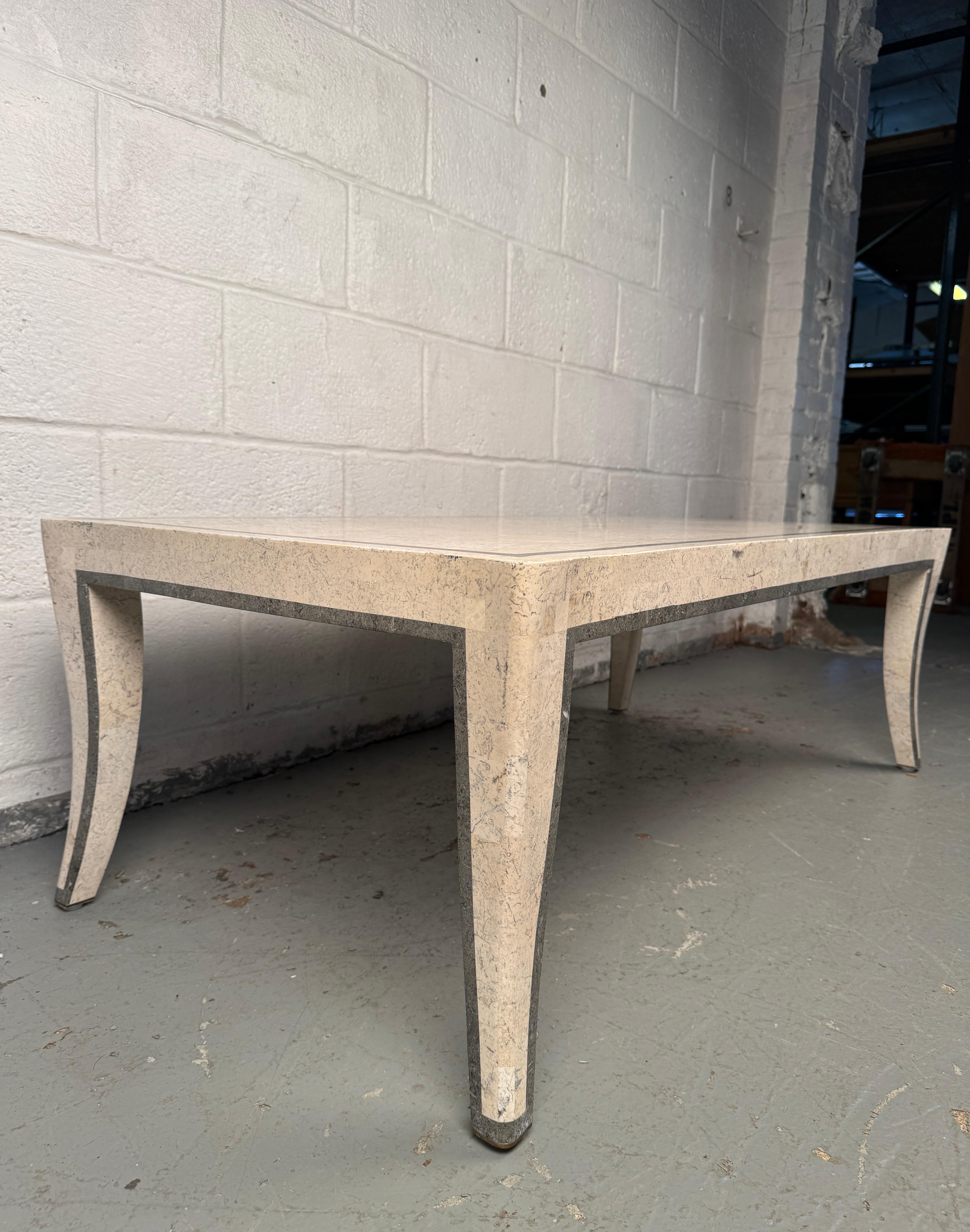 Elegant Sculptural Mid-Century Tessellated Stone Coffee Table For Sale 2