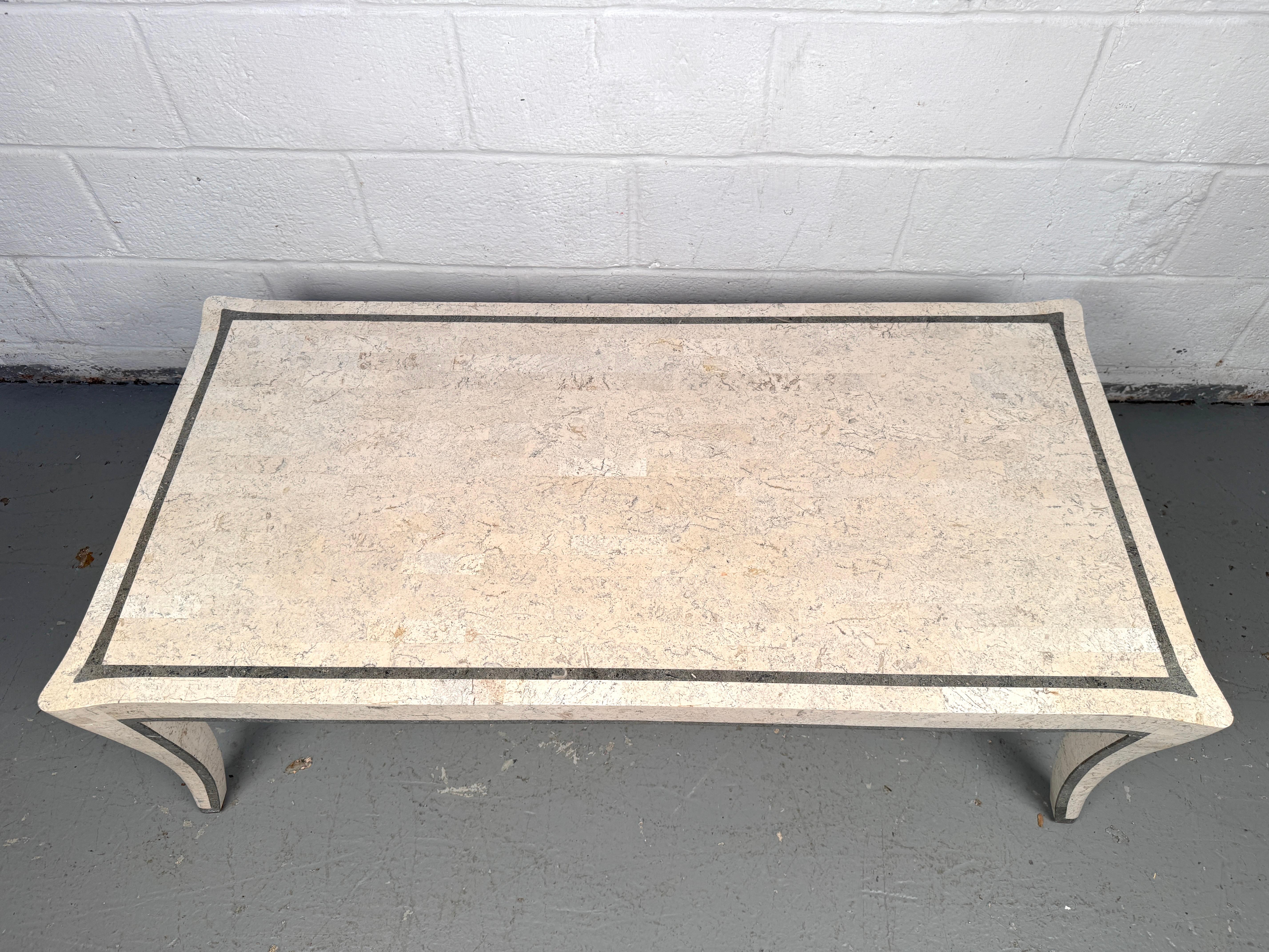 Elegant Sculptural Mid-Century Tessellated Stone Coffee Table For Sale 3