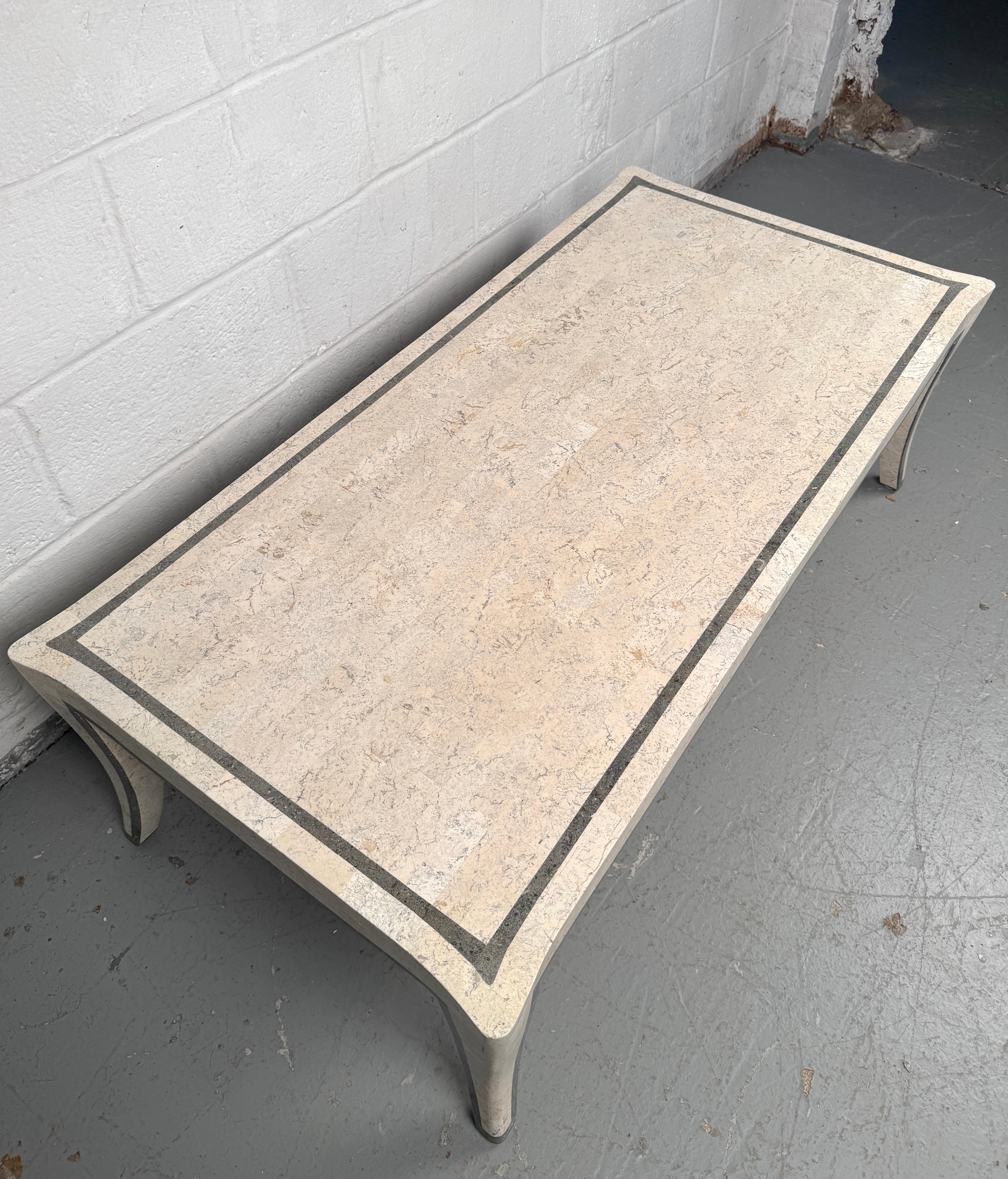Elegant Sculptural Mid-Century Tessellated Stone Coffee Table For Sale 4