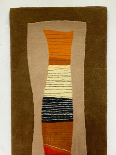 Toulemonde Bochart Woven Abstract Rug, Made in France, circa 1980s