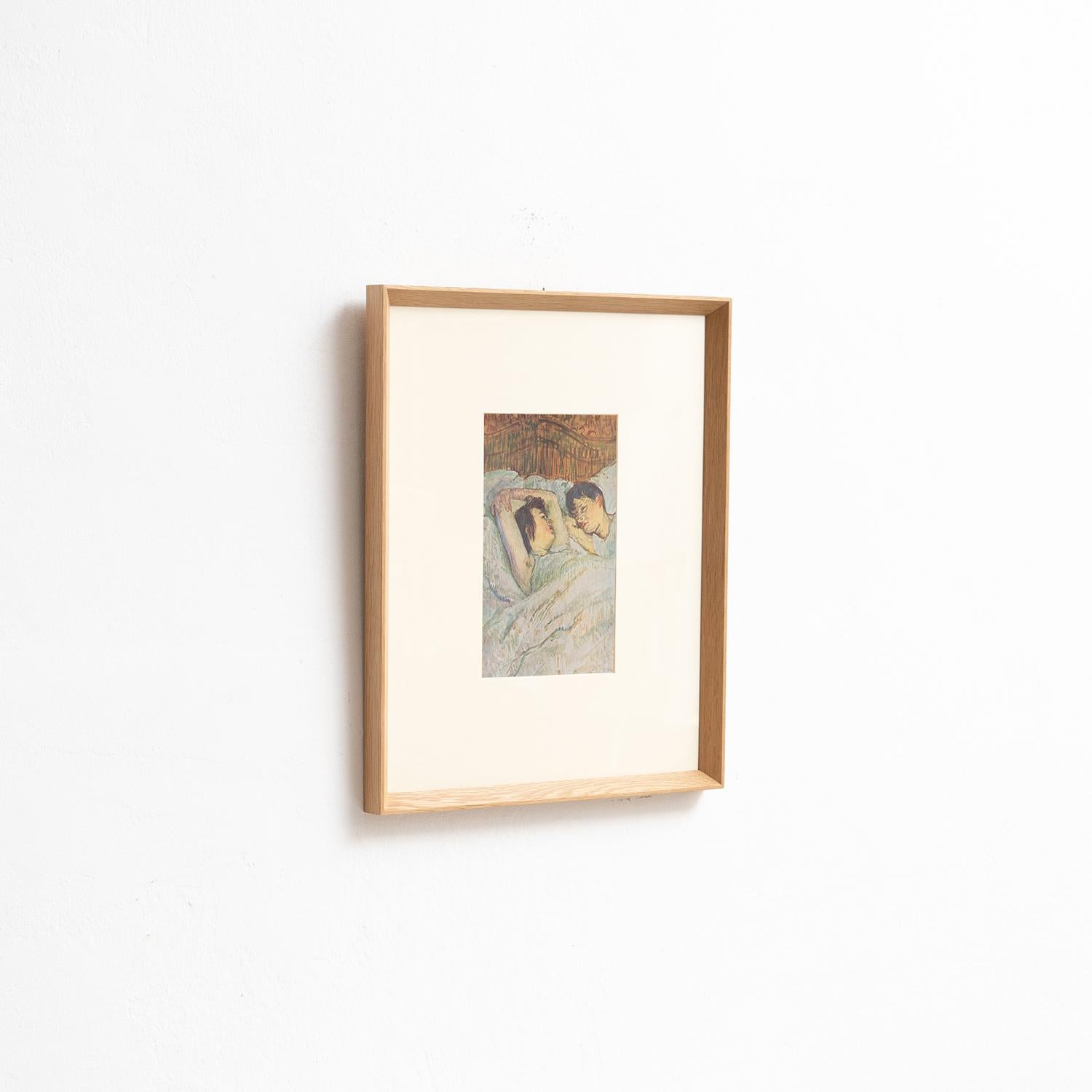 Toulouse-Lautrec 1952 Farbklischee-Druck, gerahmt (Moderne der Mitte des Jahrhunderts) im Angebot