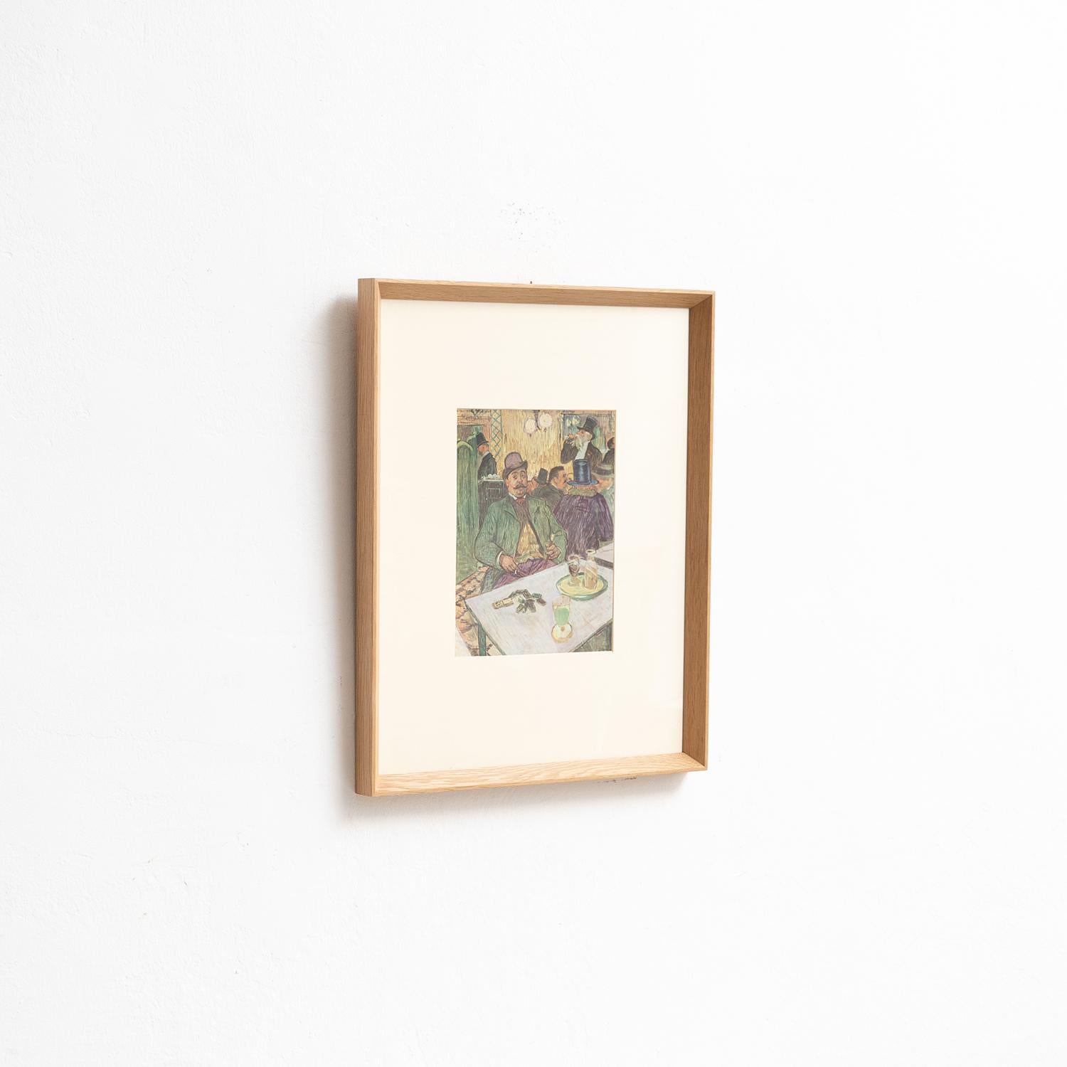 Toulouse-Lautrec 1952 Farbklischee-Druck, gerahmt (Moderne der Mitte des Jahrhunderts) im Angebot