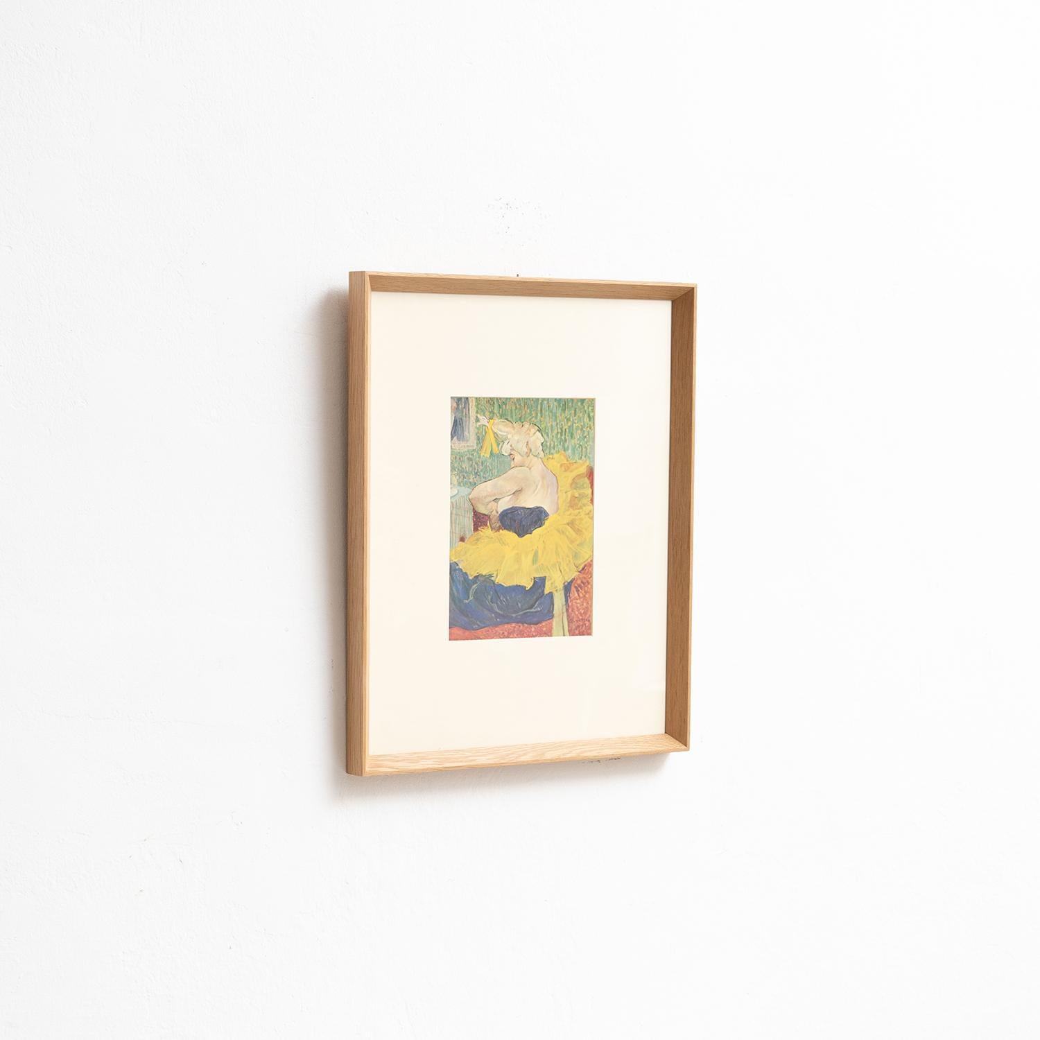 Toulouse-Lautrec 1952 Color Cliché Print, Framed (Moderne der Mitte des Jahrhunderts) im Angebot