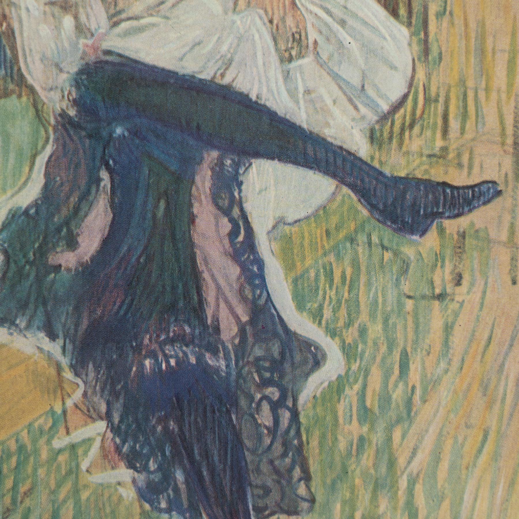Stampa cliché a colori di Toulouse-Lautrec del 1952, incorniciata In condizioni buone in vendita a Barcelona, Barcelona