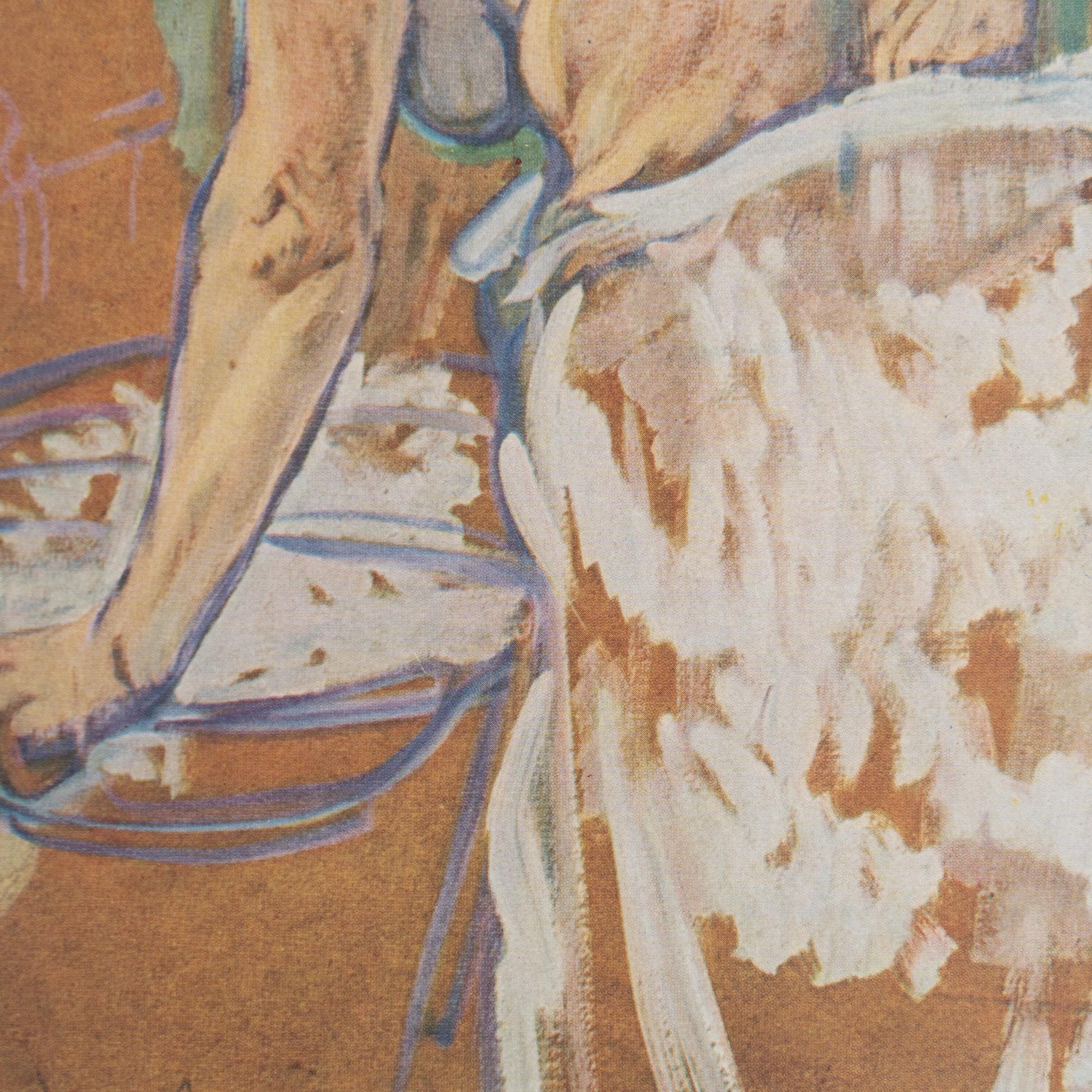 Toulouse-Lautrec 1952 Farbklischee-Druck, gerahmt im Zustand „Gut“ im Angebot in Barcelona, Barcelona