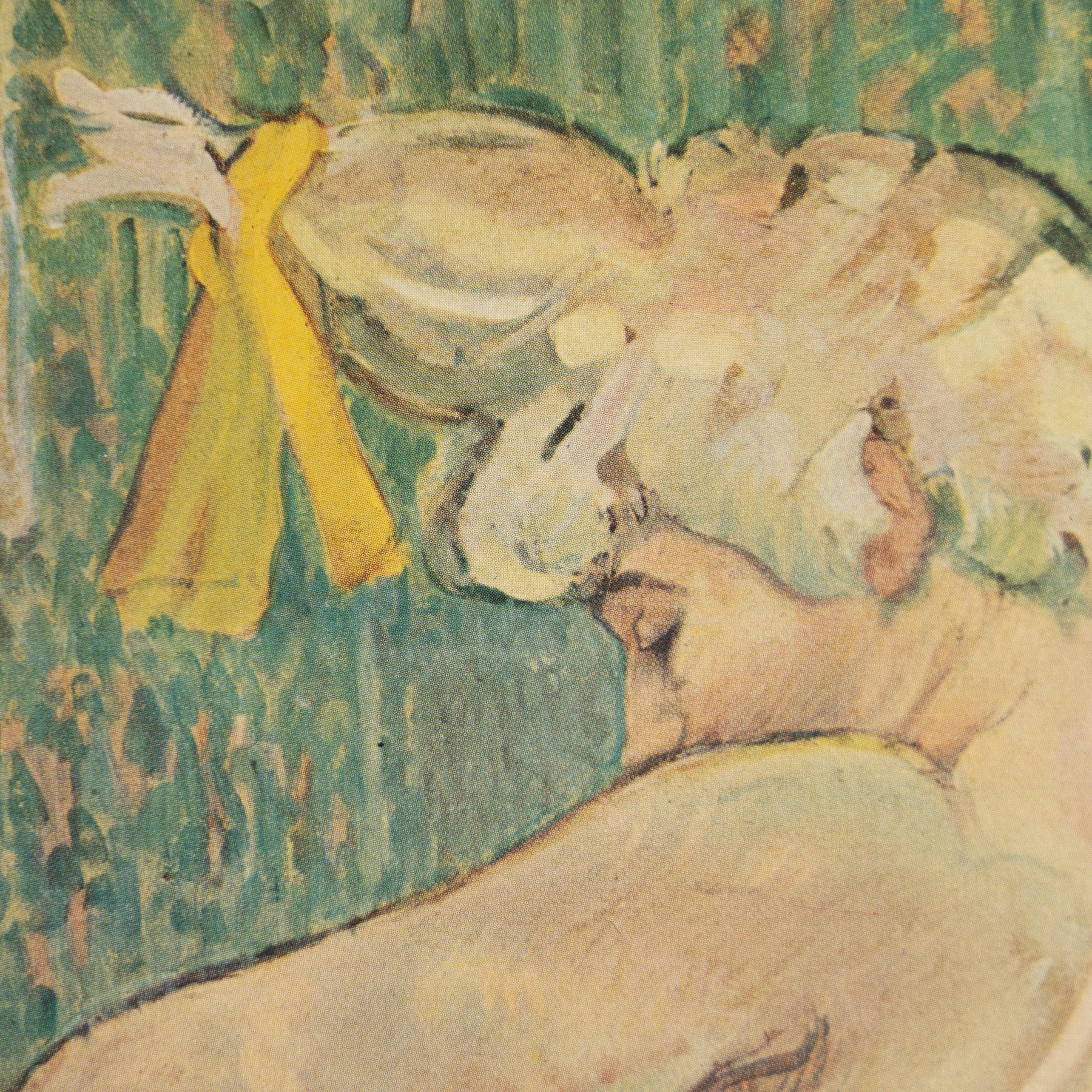Toulouse-Lautrec 1952 Color Cliché Print, Framed (Mitte des 20. Jahrhunderts) im Angebot