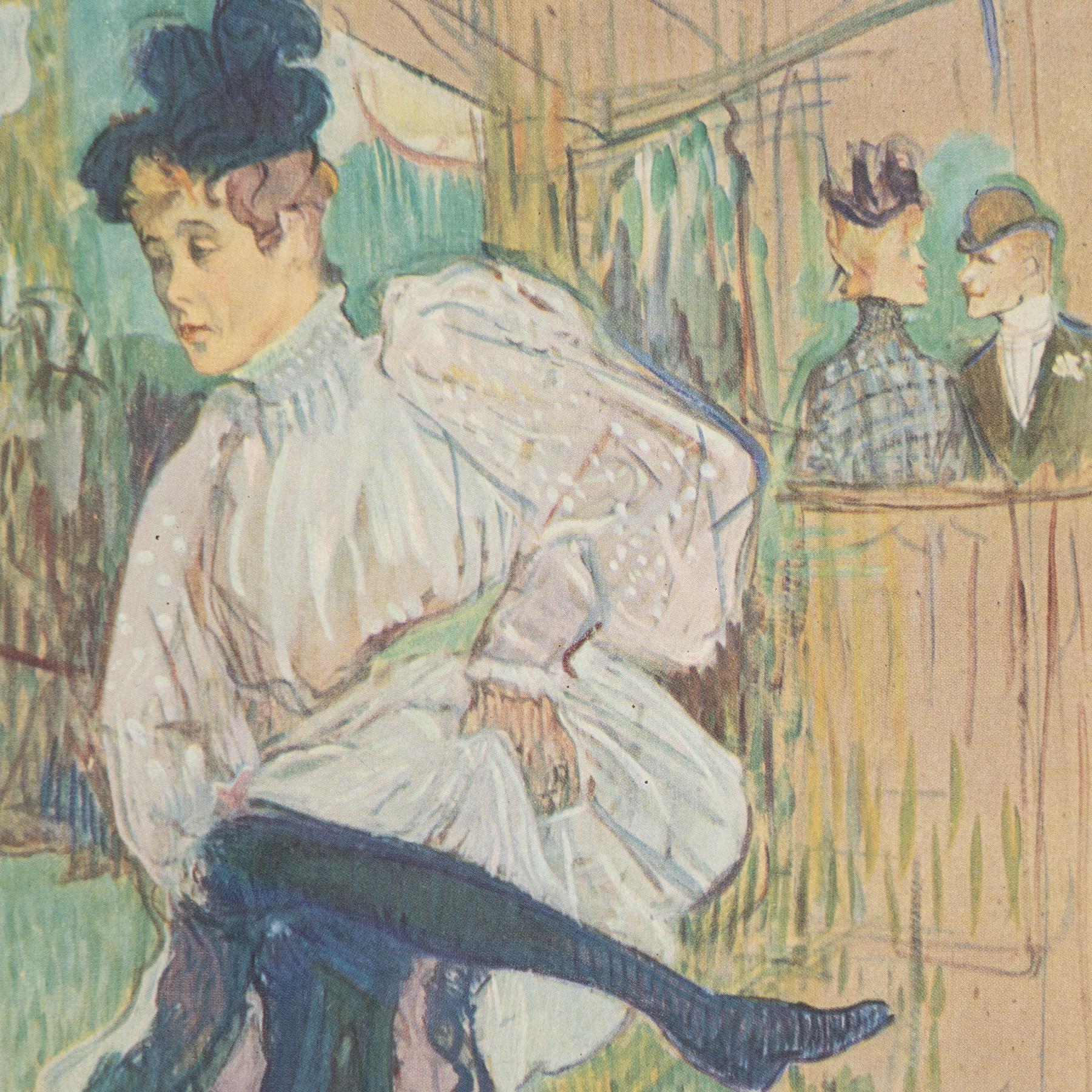 Carta Stampa cliché a colori di Toulouse-Lautrec del 1952, incorniciata in vendita
