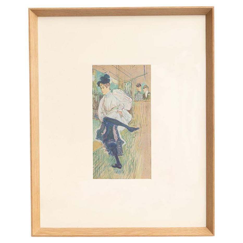 Stampa cliché a colori di Toulouse-Lautrec del 1952, incorniciata
