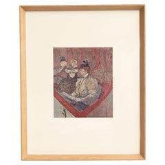 Toulouse-Lautrec 1952 Color Cliché Print, Framed