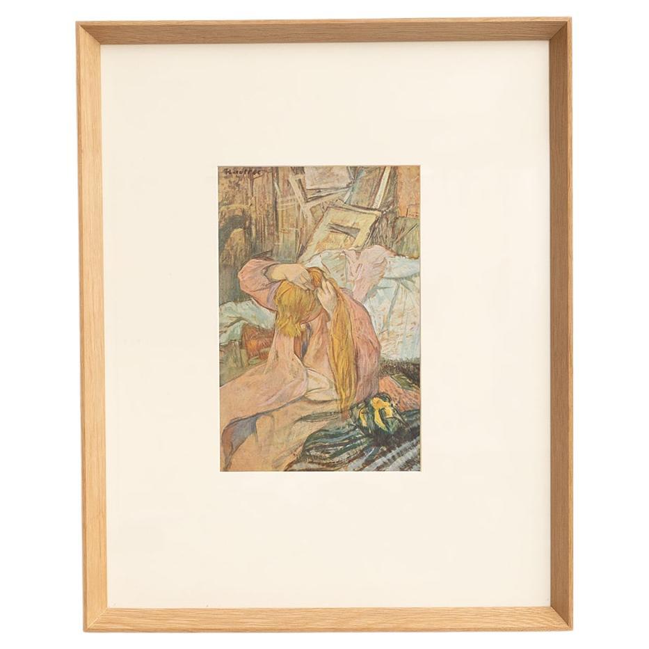 Toulouse-Lautrec 1952 Farbklischee-Druck, gerahmt