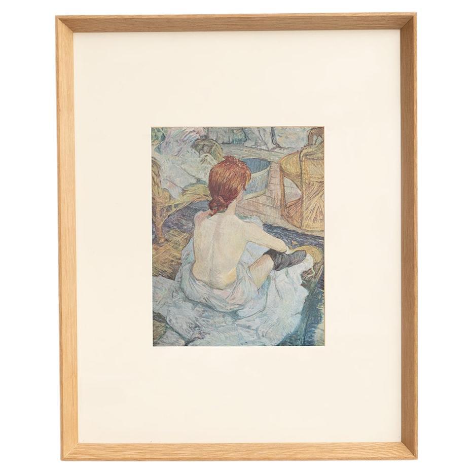 Stampa cliché a colori di Toulouse-Lautrec del 1952, incorniciata