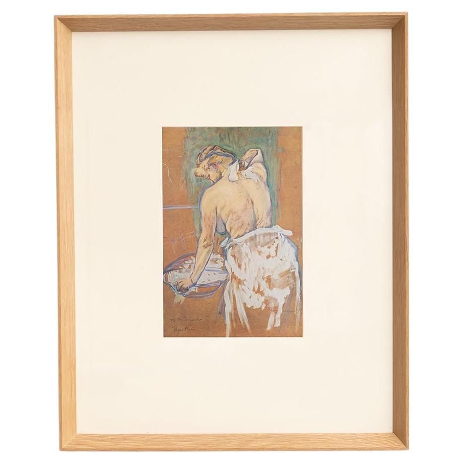 Stampa cliché a colori di Toulouse-Lautrec del 1952, incorniciata