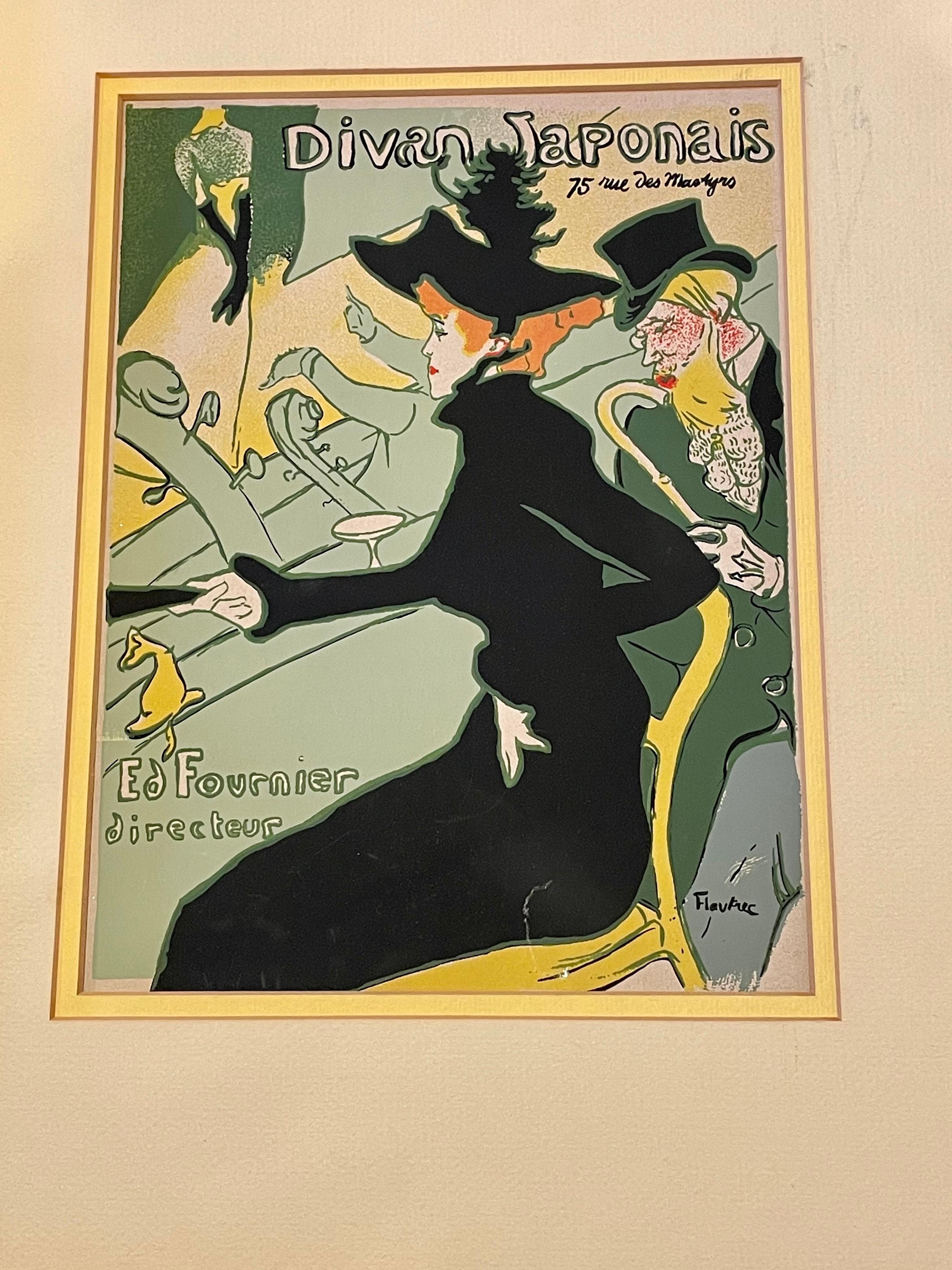 Vintage silkscreen print by Toulouse Lautrec, 