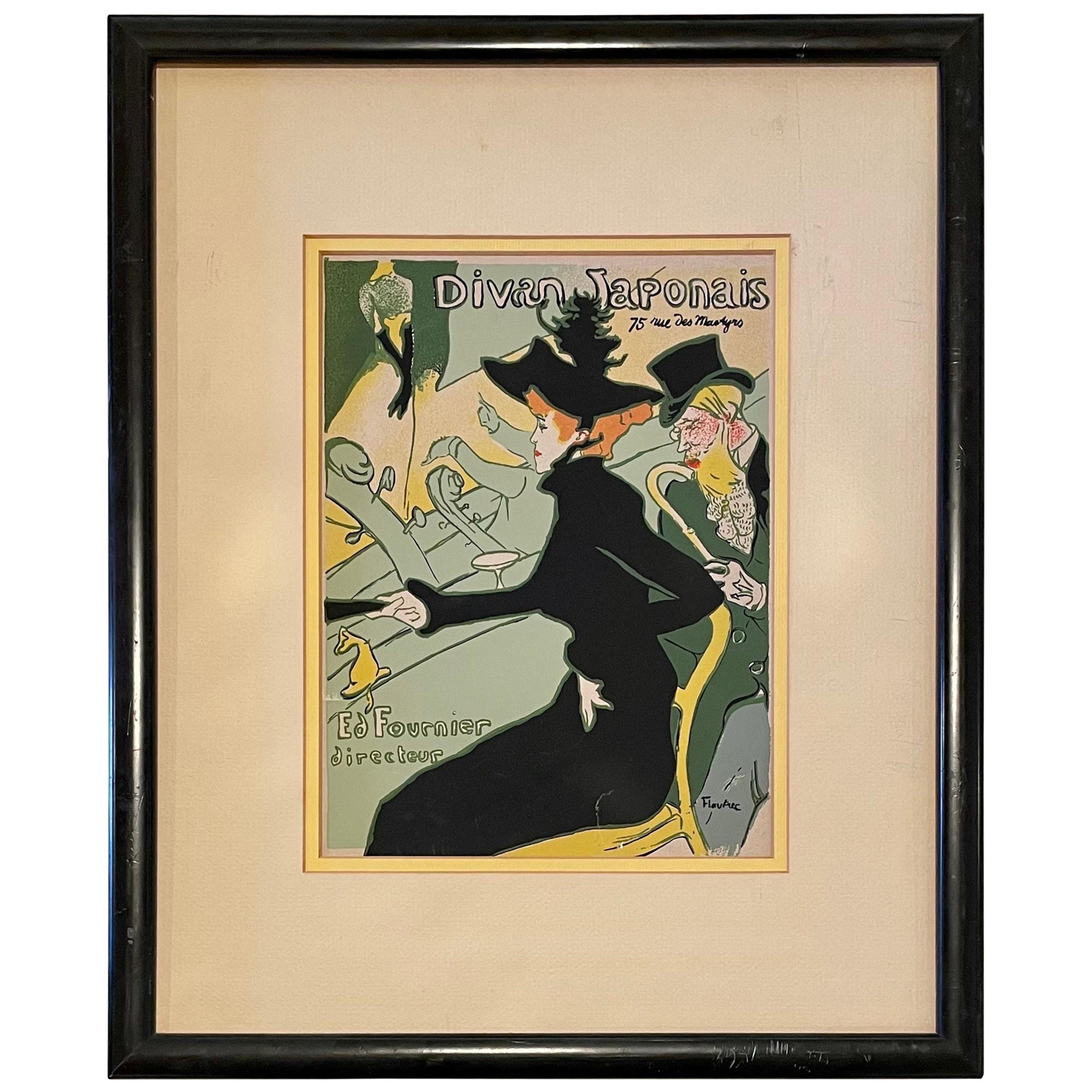 Toulouse Lautrec Divan Japonais Silkscreen Print For Sale