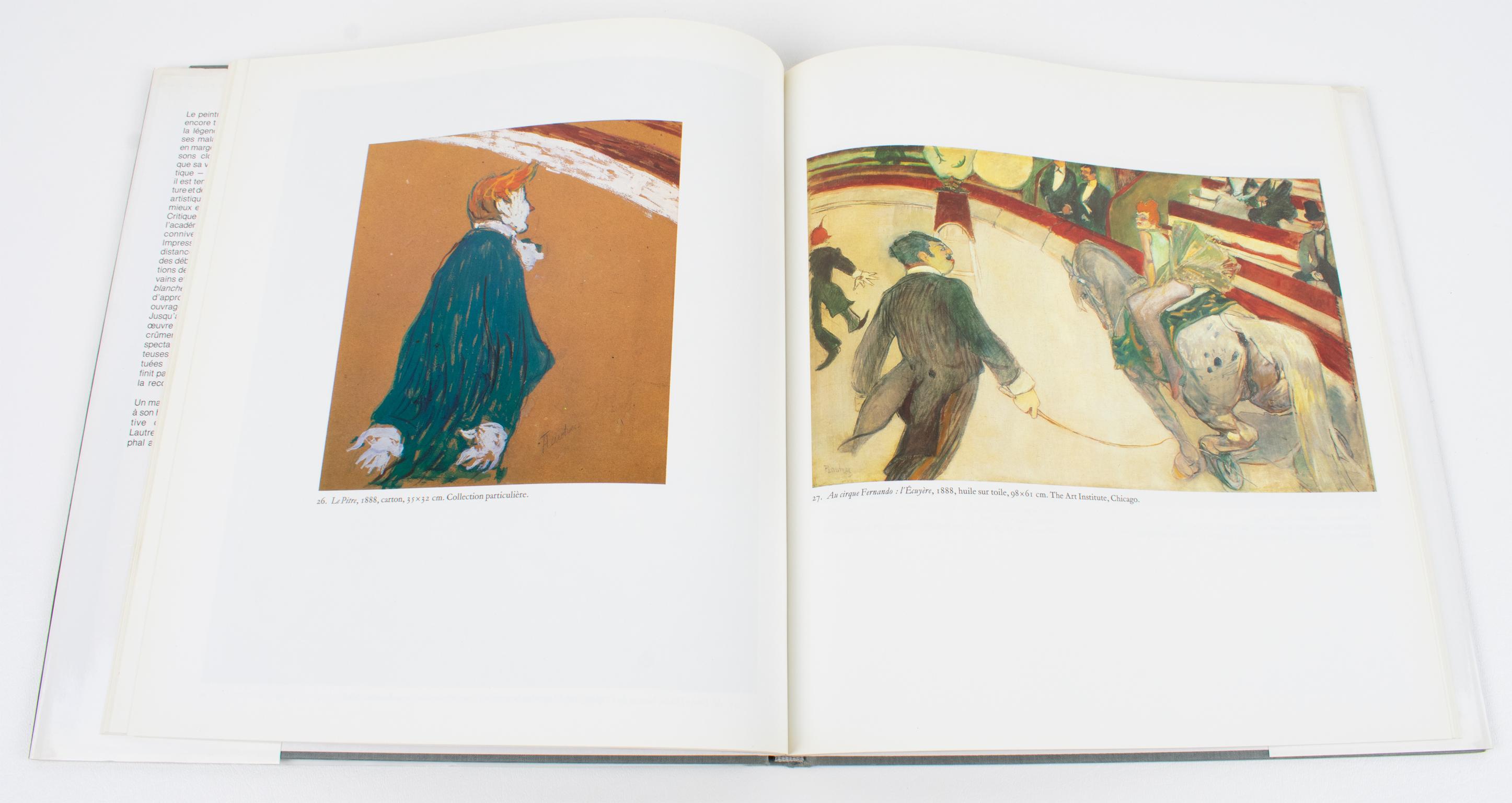 Late 20th Century Toulouse Lautrec, French Book by Gerard Durozoi, 1992 For Sale