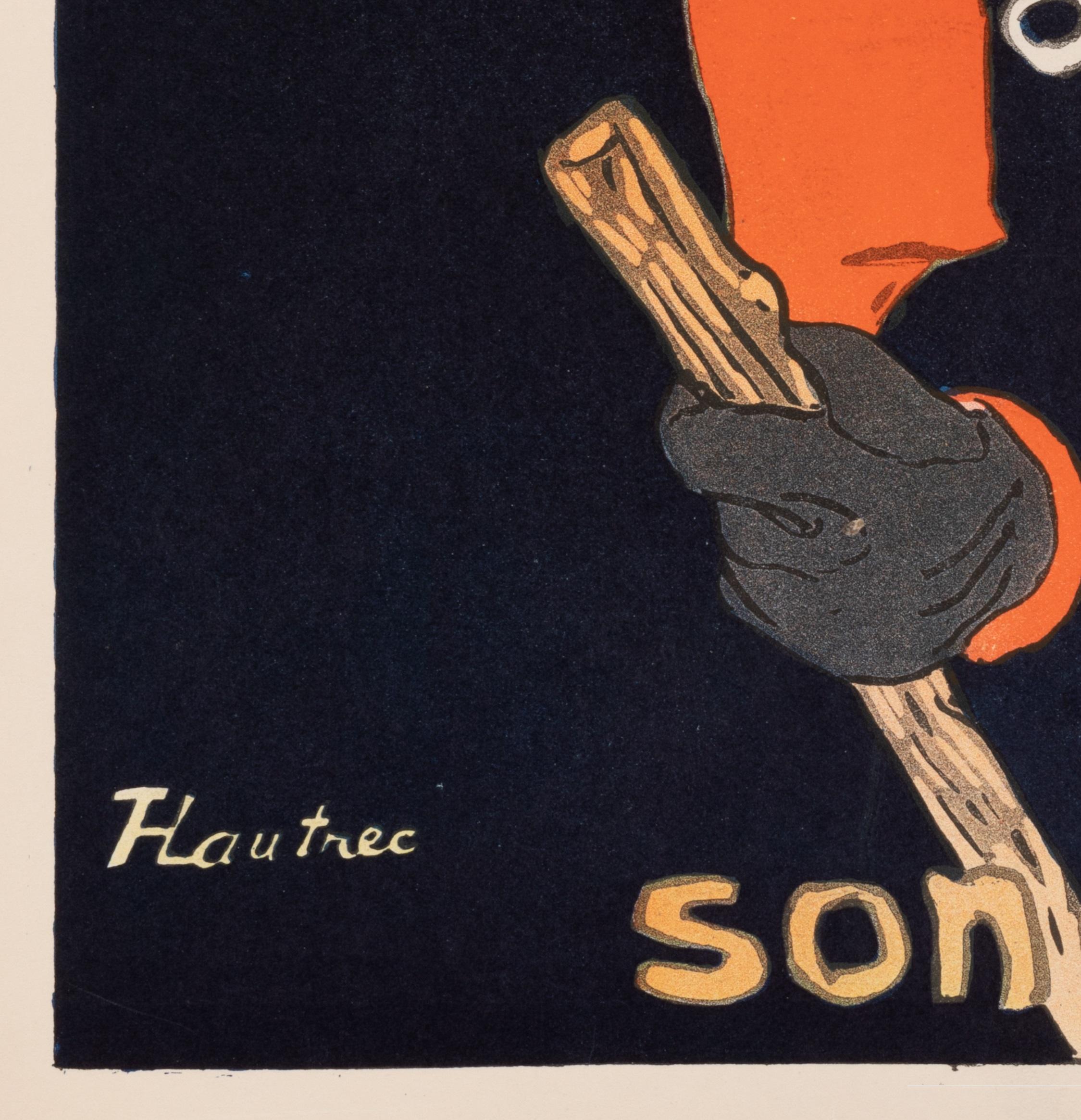 Affiche originale de Toulouse-Lautrec, Belle Époque, Ambassadeur Aristide Bruant 1906 Bon état - En vente à SAINT-OUEN-SUR-SEINE, FR