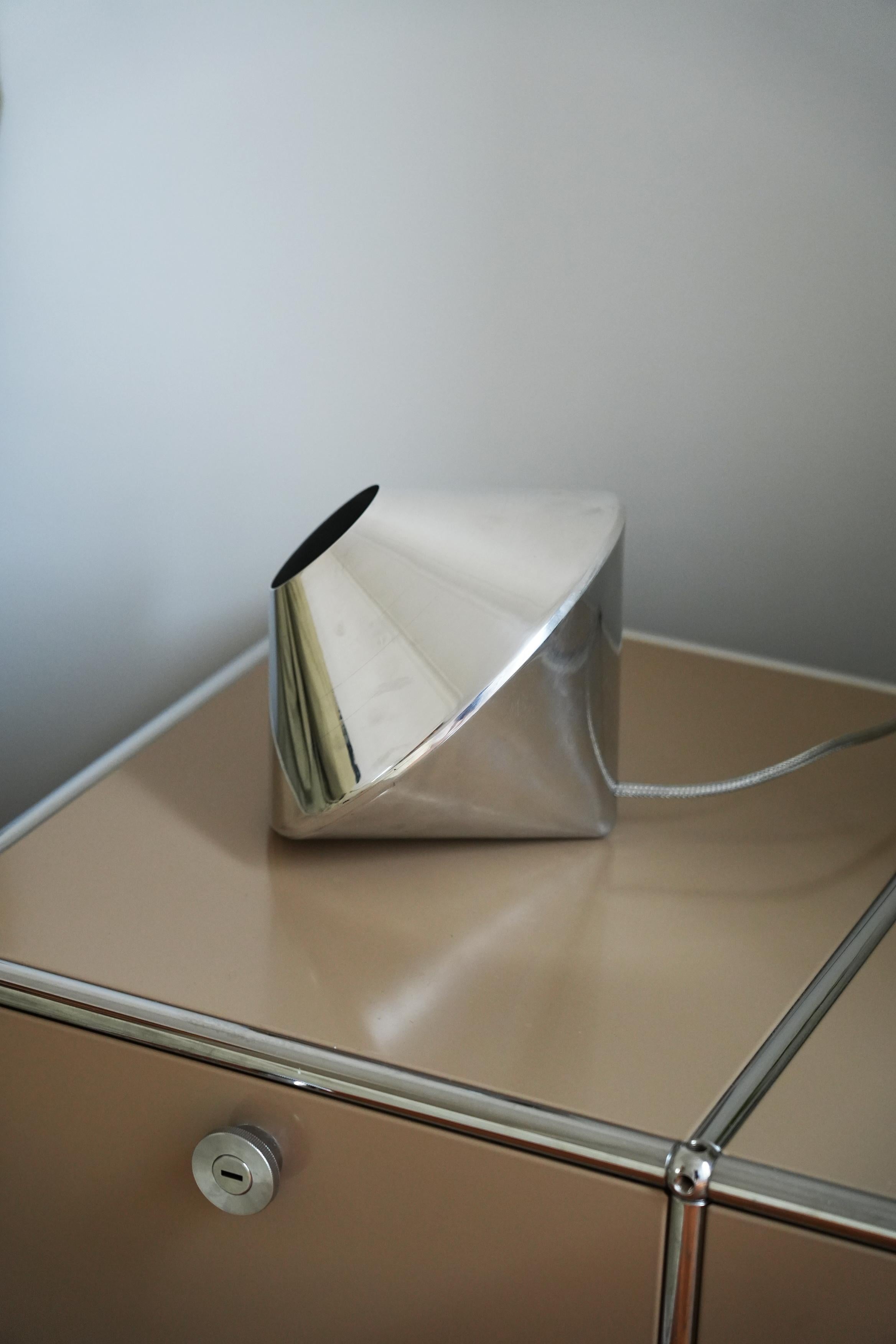 Toupie Chrome Table Lamp by Sophia Taillet In New Condition For Sale In Geneve, CH