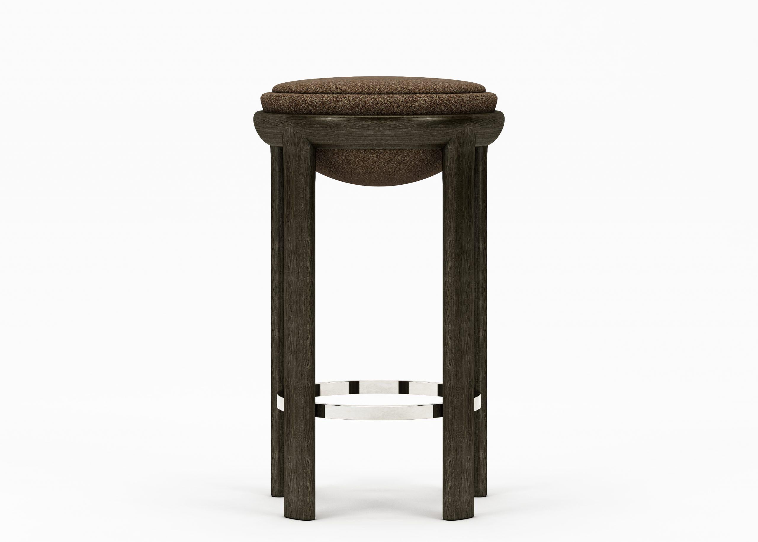 Wool Toupis Boucle Stool by Maxime Boutillier For Sale
