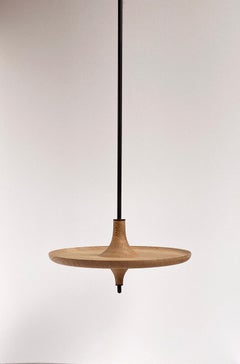 Toupy Light Oak And Black Metal 44 Hanging Table by Mademoiselle Jo