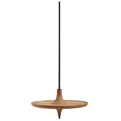 Toupy Light Oak And Black Metal 44 Hanging Table by Mademoiselle Jo